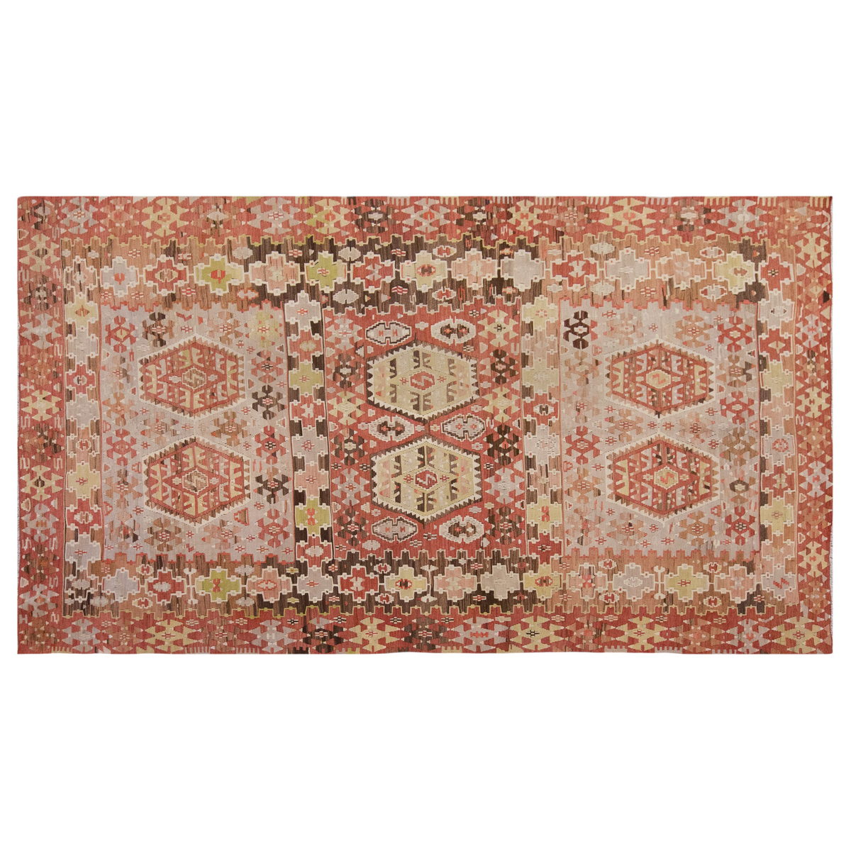 Vintage Large Uşak Eşme Kilim, 182 x 318 cm / 6 x 10.5 ft Kilim