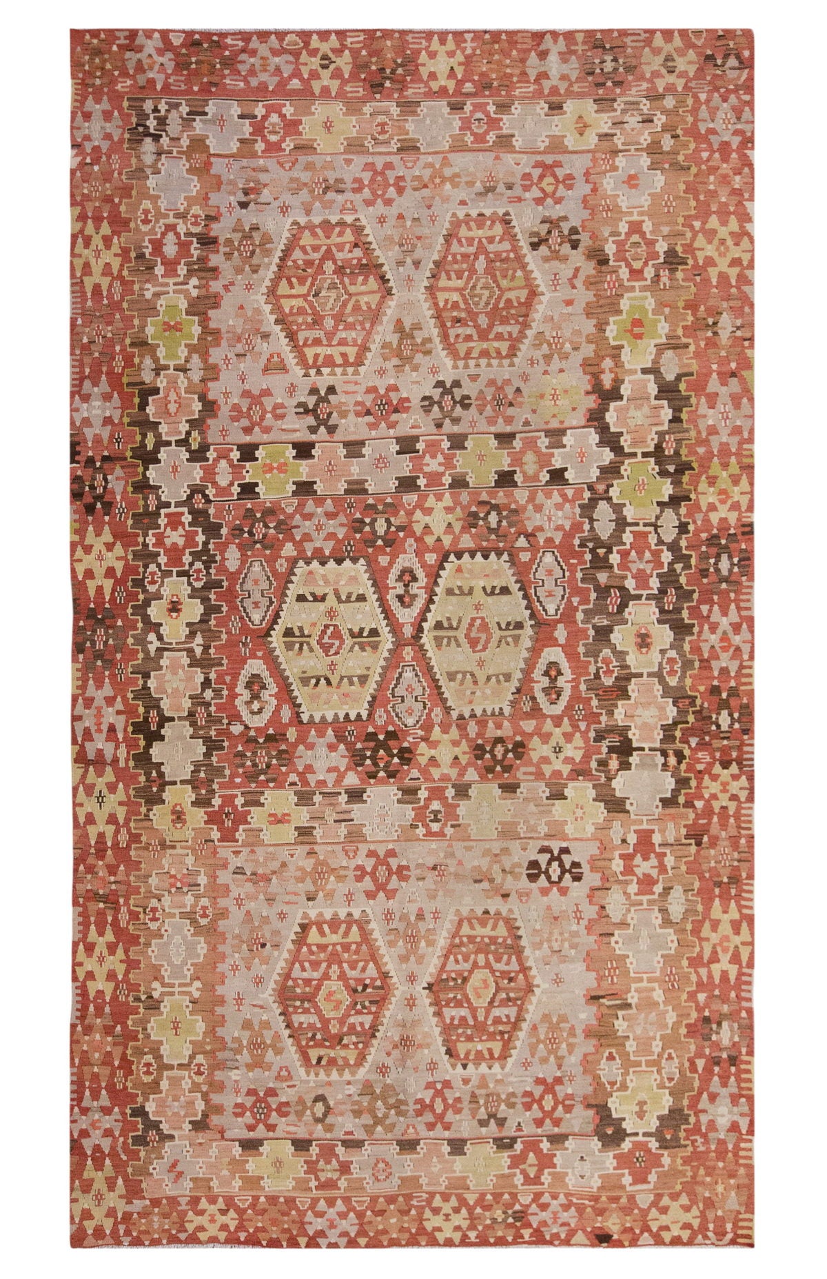 Vintage Large Uşak Eşme Kilim, 182 x 318 cm / 6 x 10.5 ft Kilim