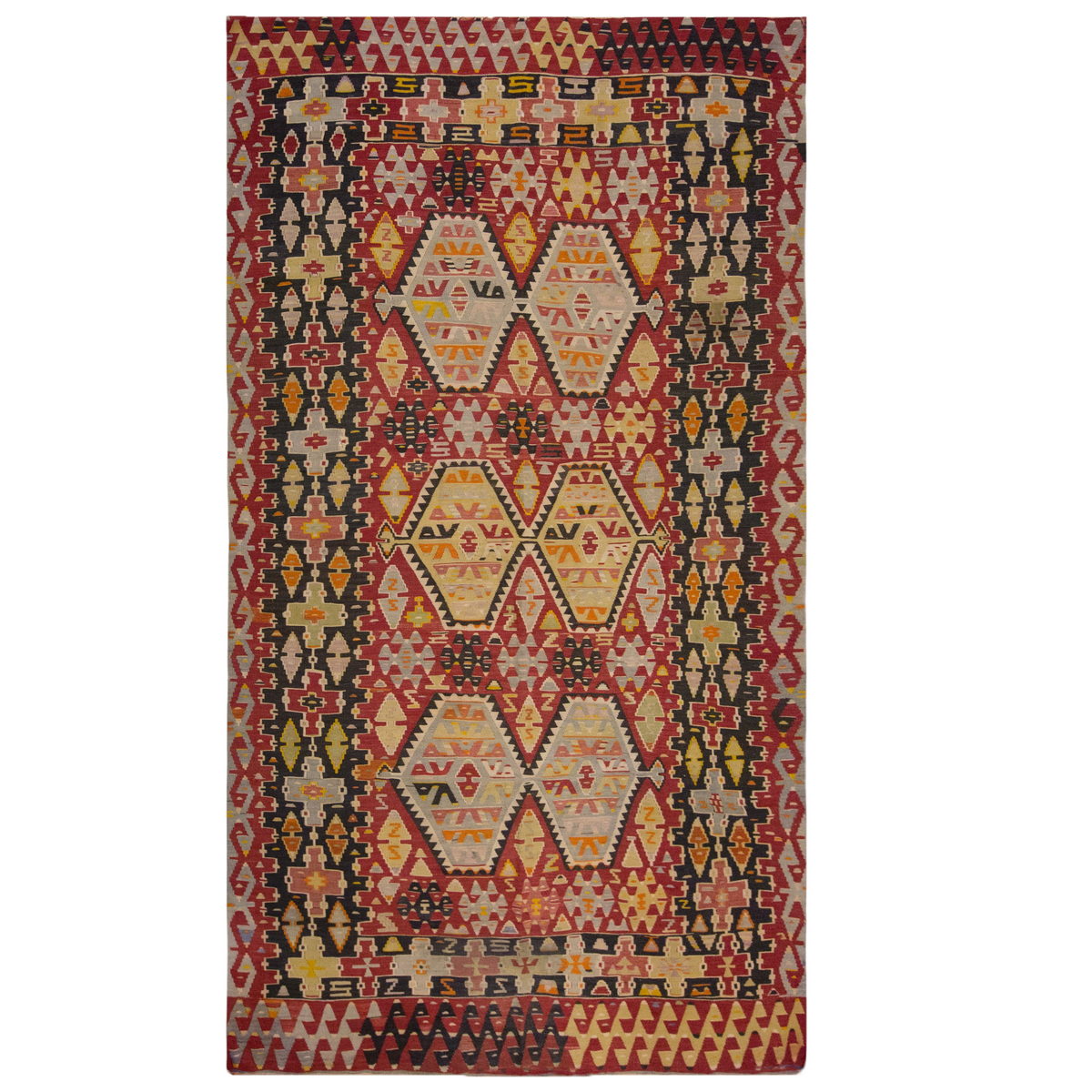 Vintage Large Uşak Eşme Kilim, 184 x 338 cm / 6 x 11.1 ft Kilim