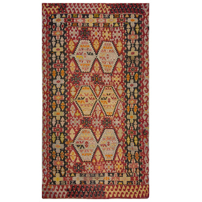 Vintage Large Uşak Eşme Kilim, 184 x 338 cm / 6 x 11.1 ft Kilim