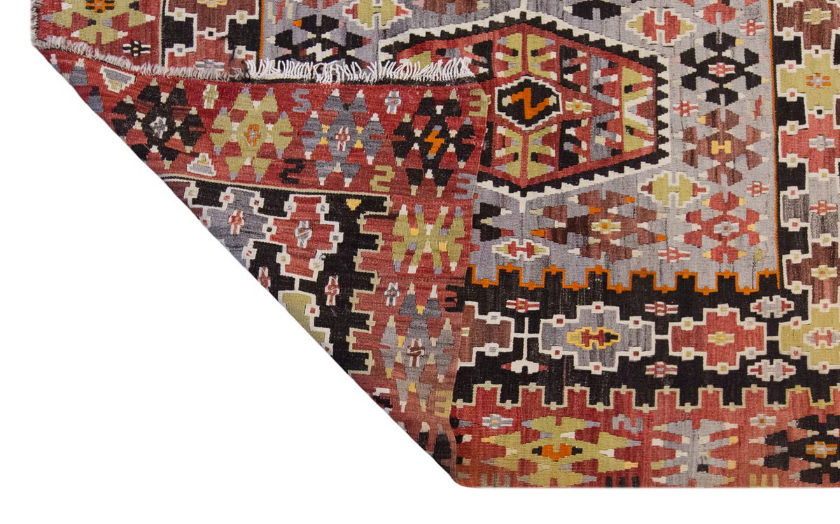 Vintage Large Uşak Eşme Kilim, 185 x 349 cm / 6 x 11.5 ft Kilim