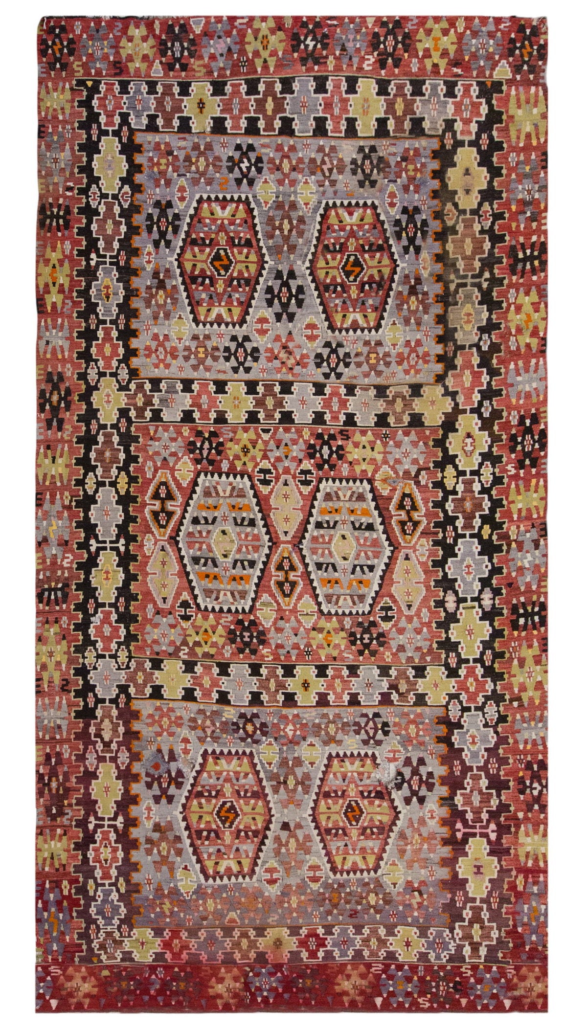Vintage Large Uşak Eşme Kilim, 185 x 349 cm / 6 x 11.5 ft Kilim
