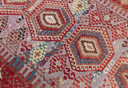 Vintage Large Uşak Eşme Kilim, 186 x 350 cm / 6.1 x 11.6 ft Kilim