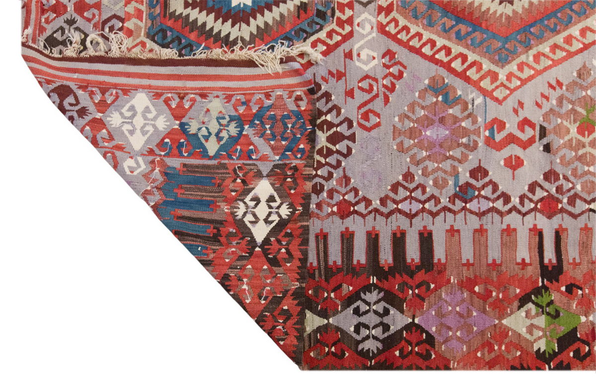Vintage Large Uşak Eşme Kilim, 186 x 350 cm / 6.1 x 11.6 ft Kilim