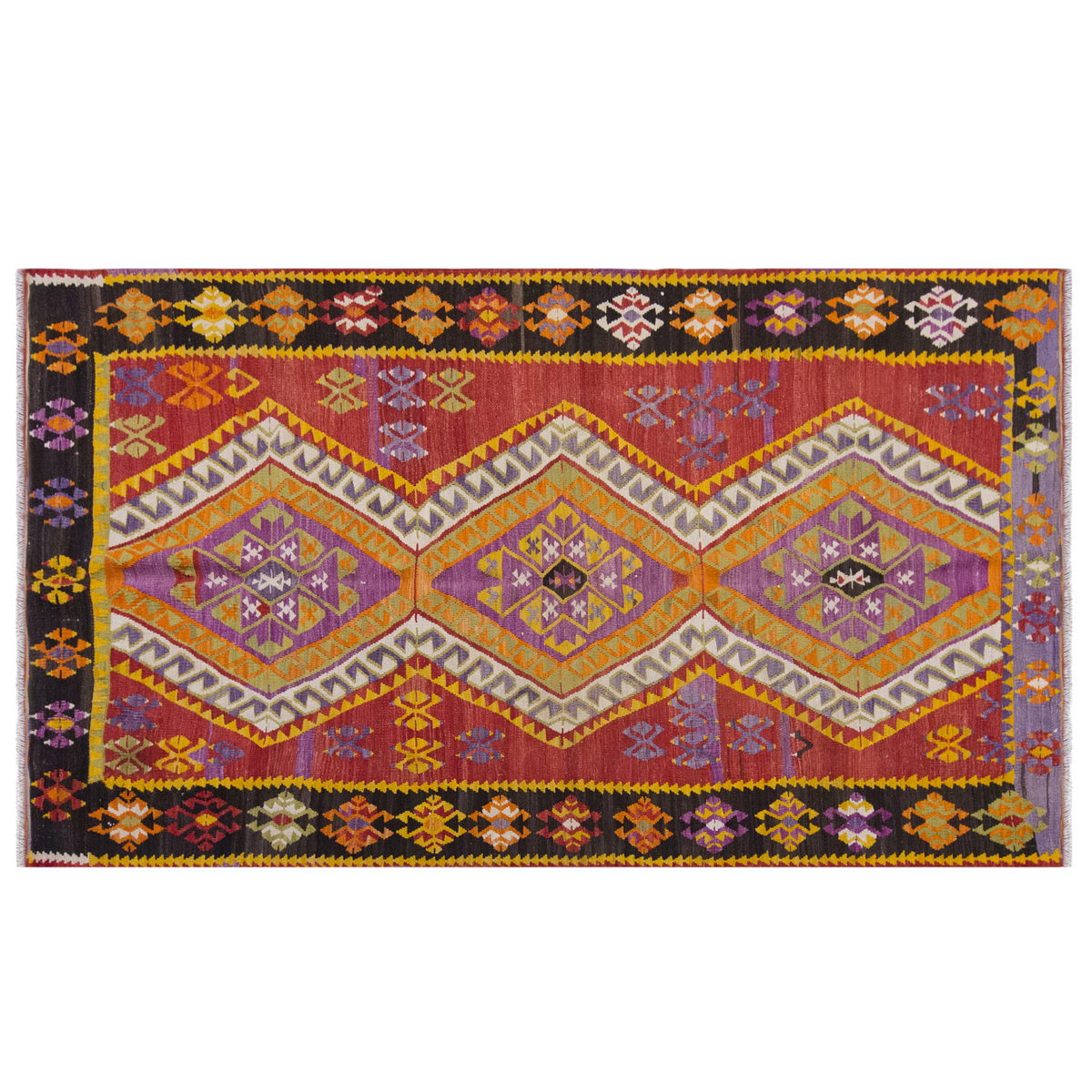 Vintage Large Western Anatolia Kilim, 176 x 304 cm / 5.9 x 10 ft Kilim