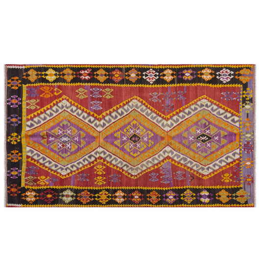 Vintage Large Western Anatolia Kilim, 176 x 304 cm / 5.9 x 10 ft Kilim