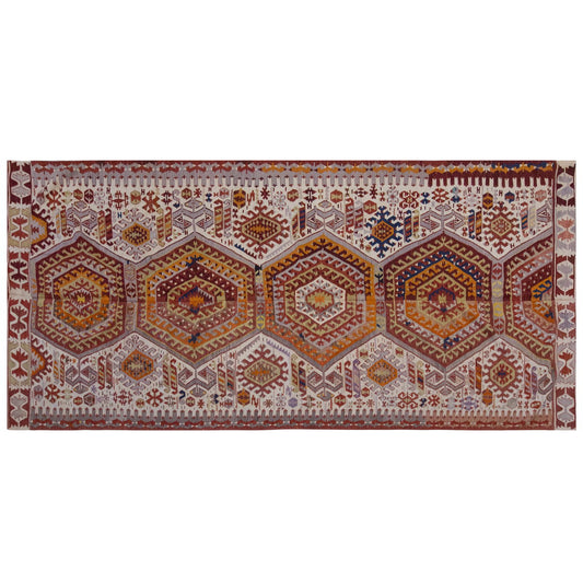 Vintage Large Western Kilim, 174 x 370 cm / 5.9 x 12.2 ft Kilim