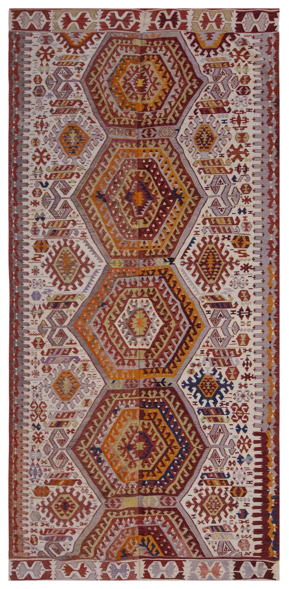 Vintage Large Western Kilim, 174 x 370 cm / 5.9 x 12.2 ft Kilim