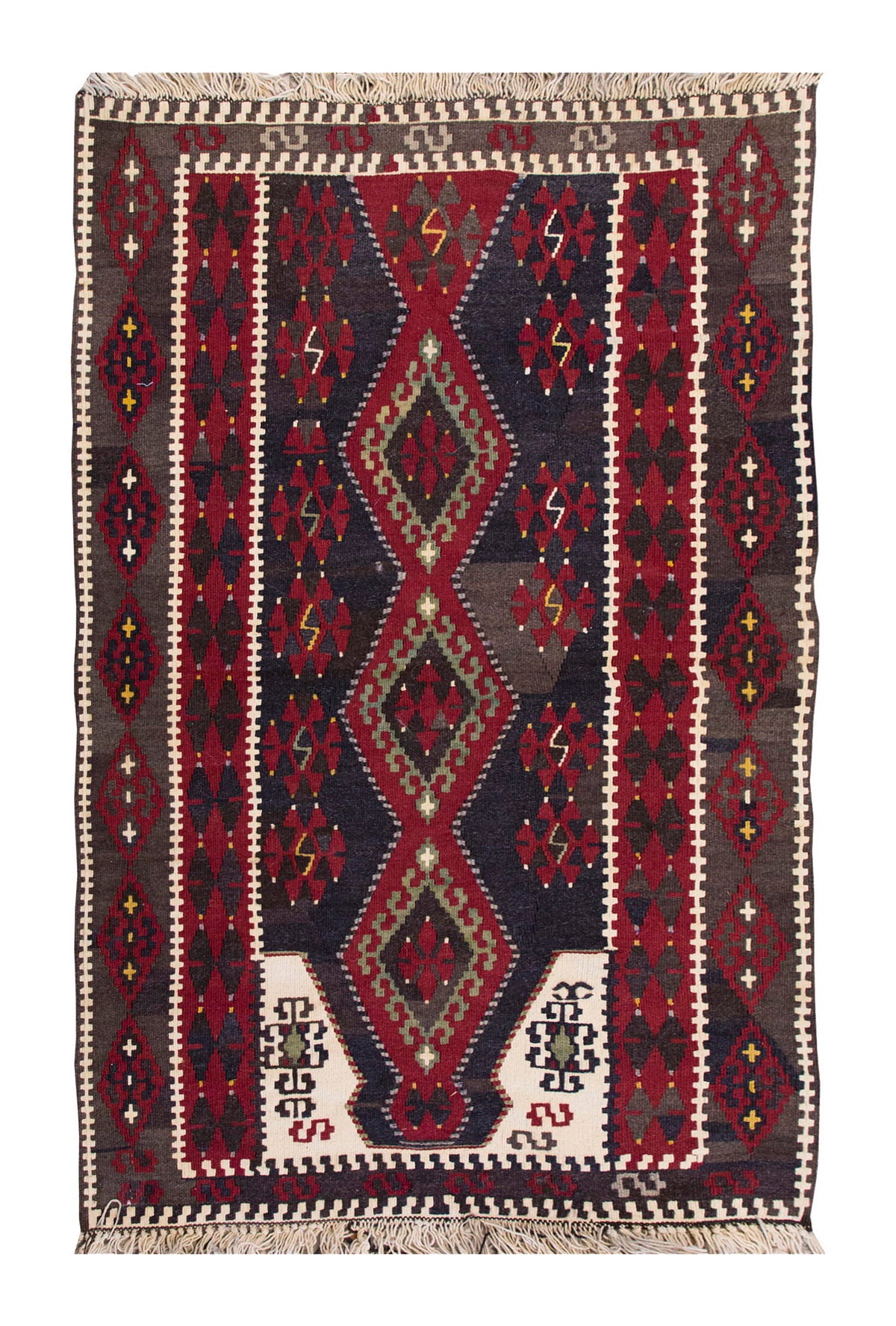 Vintage Malatya Kilim Rug, 86 x 134 cm ≈ 2.1 x 4.5 ft