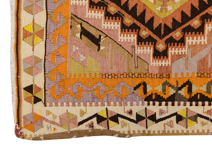 Vintage Maraş Turkish Kilim Rug, 103 x 193, 6.3 x 3.4 ft