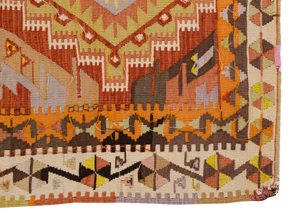 Vintage Maraş Turkish Kilim Rug, 103 x 193, 6.3 x 3.4 ft
