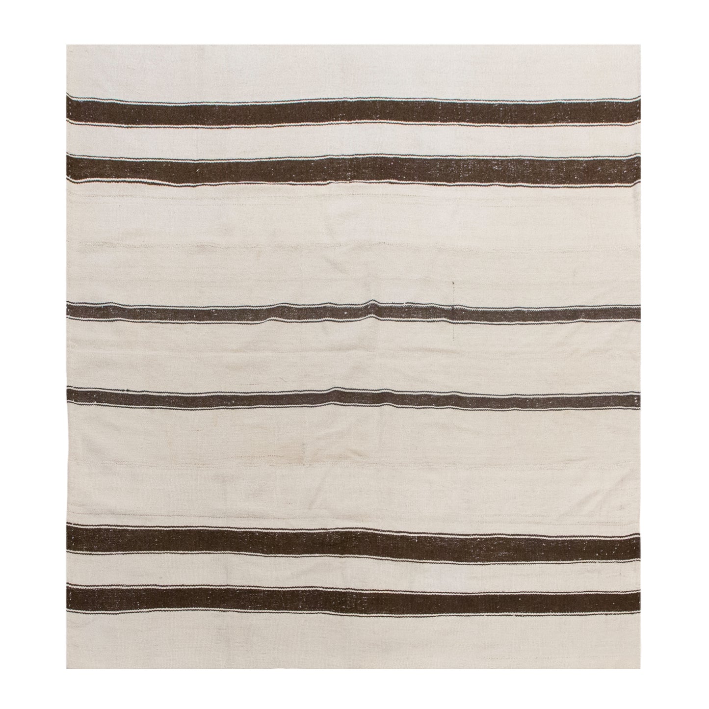 Vintage Minimalist Turkish Kilim Rug 210x195 cm (6.9x6.4 ft)