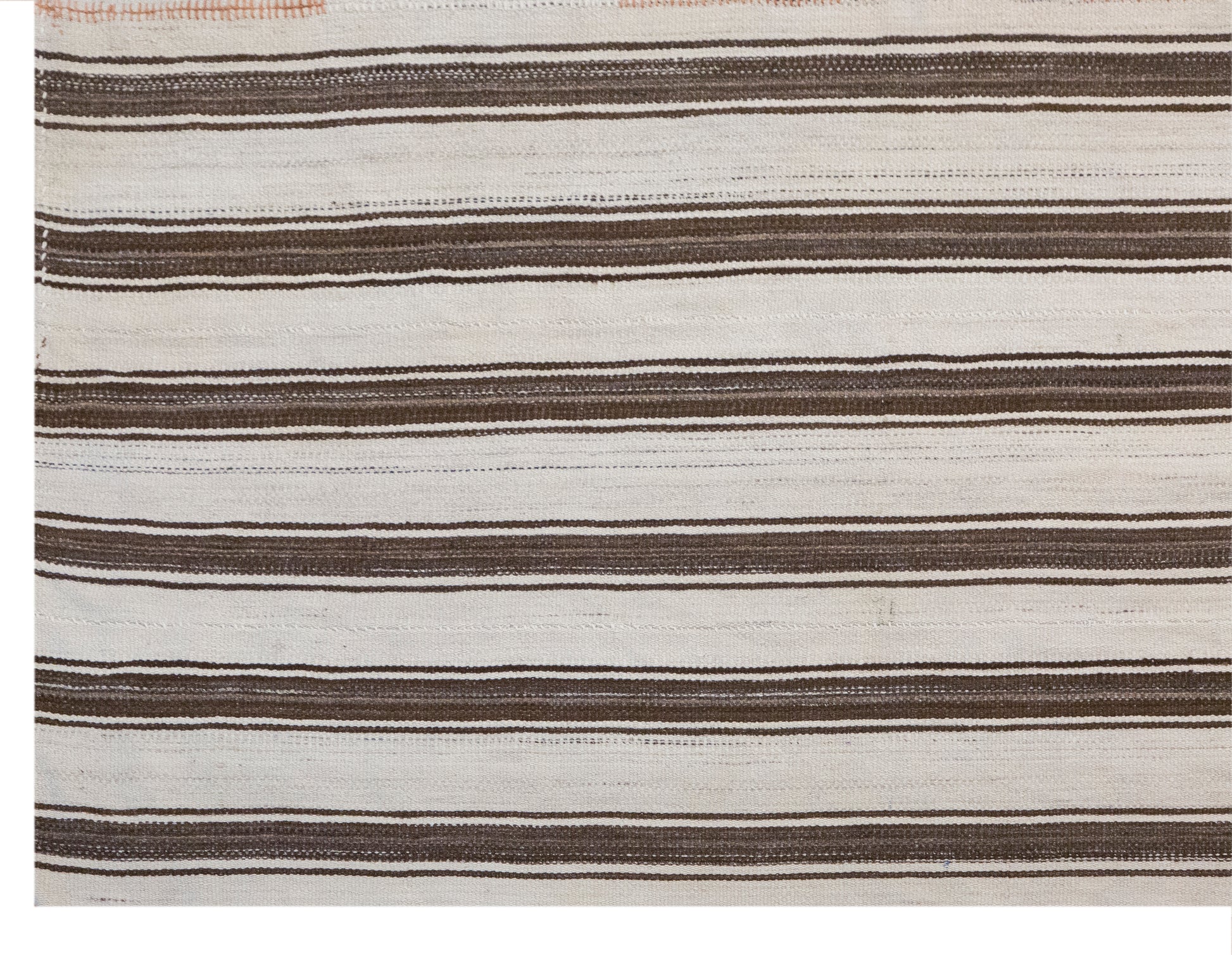 Vintage Minimalist Turkish Kilim Rug 225x330 cm (7.4x10.8 ft)