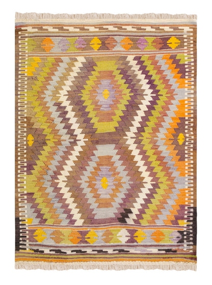 Vintage Nomadic Rug, 3.10 x 2.10 ft Rug, 118 x 88 cm