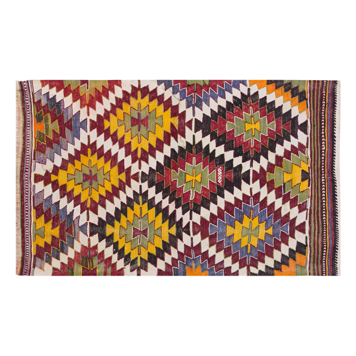 Vintage Nomadic Rug, 4.7 x 3.2 ft Rug, 142 x 98 cm