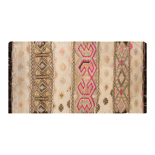 Vintage Nomadic Yörük Kilim, 67 x 124 cm ≈ 2.2 x 4.08 ft