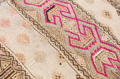 Vintage Nomadic Yörük Kilim, 67 x 124 cm ≈ 2.2 x 4.08 ft