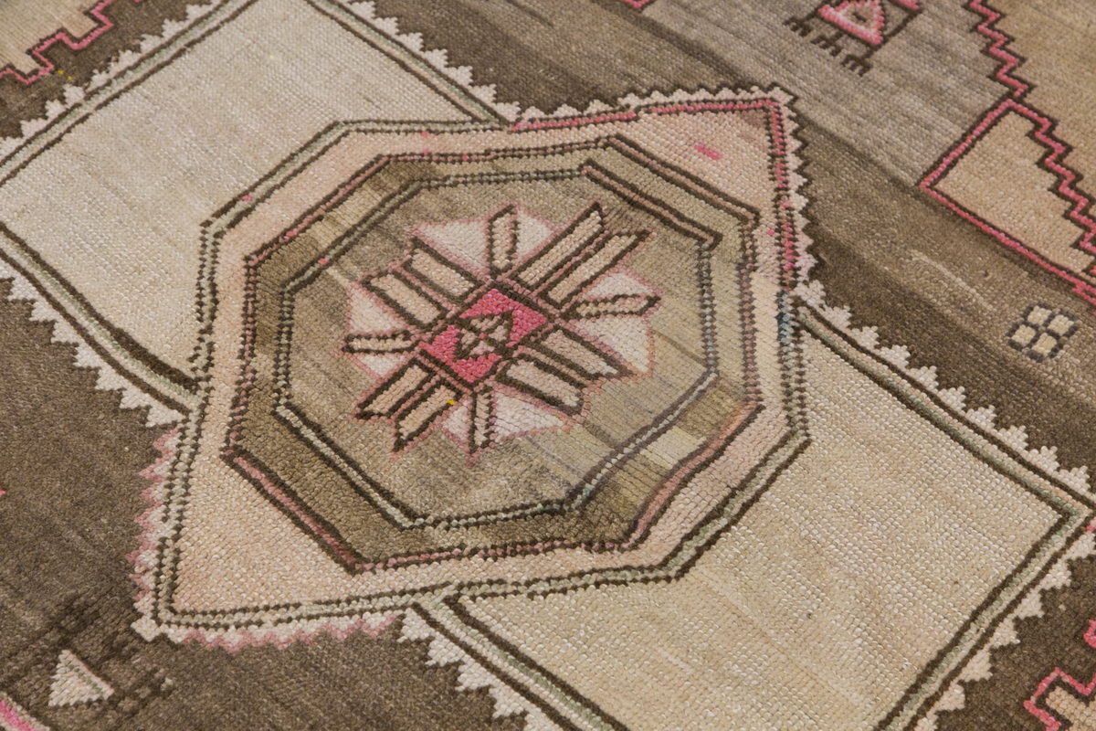 Vintage Oushak Hallway Rug – Handwoven Wool Carpet, 5'7" x 14'3" (170 x 435 cm)