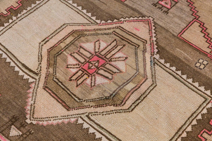 Vintage Oushak Hallway Rug – Handwoven Wool Carpet, 5'7" x 14'3" (170 x 435 cm)