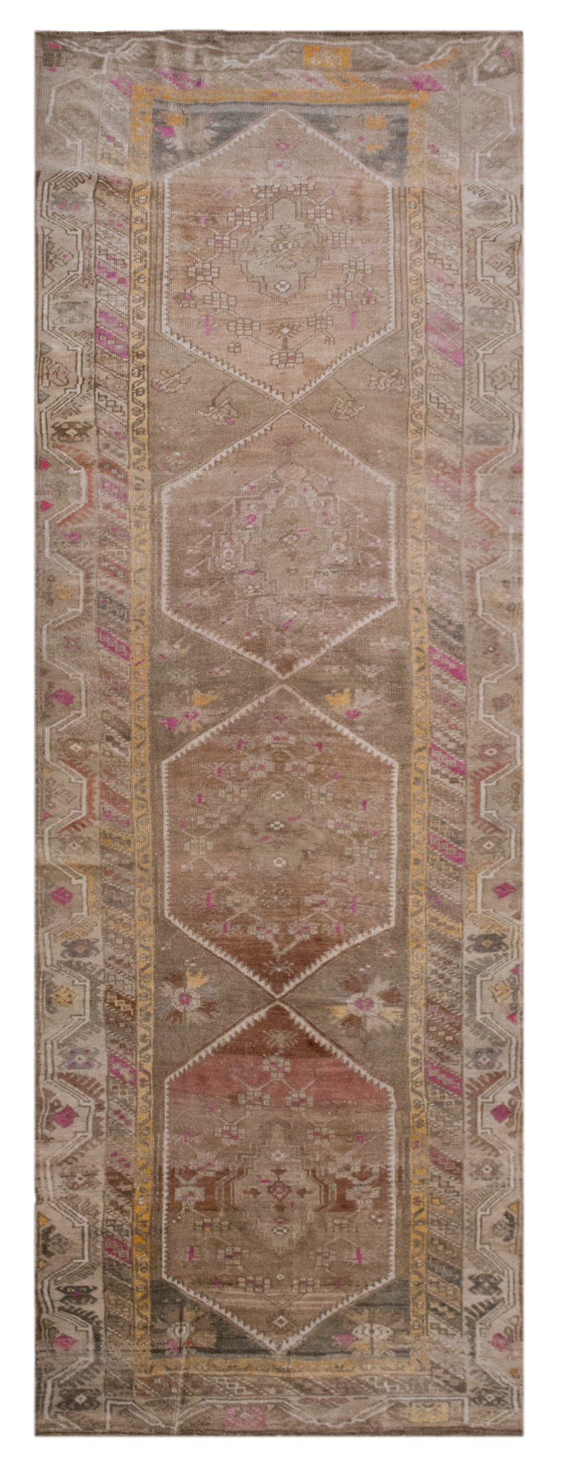 Vintage Oushak Runner 122x385 cm (4'0" x 12'7")