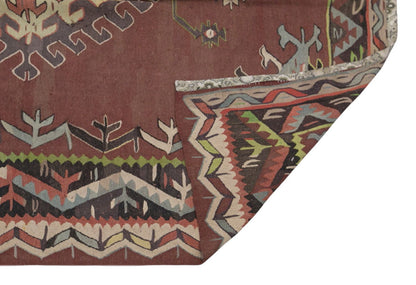Vintage Oushak Turkish Kilim, 8.2 x 9.9 ft, 251 x 303 cm