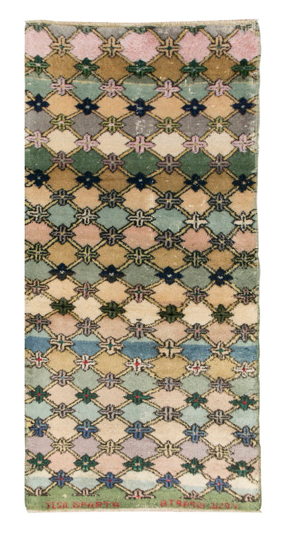 Vintage Rug, 2'10 x 5'11 feet / 87 x 182 cm