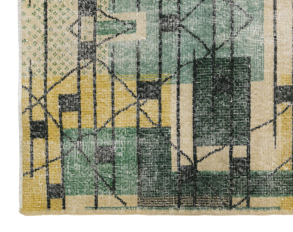 Vintage Rug, 3'9 x 7'1 feet, 114 x 217 cm rug