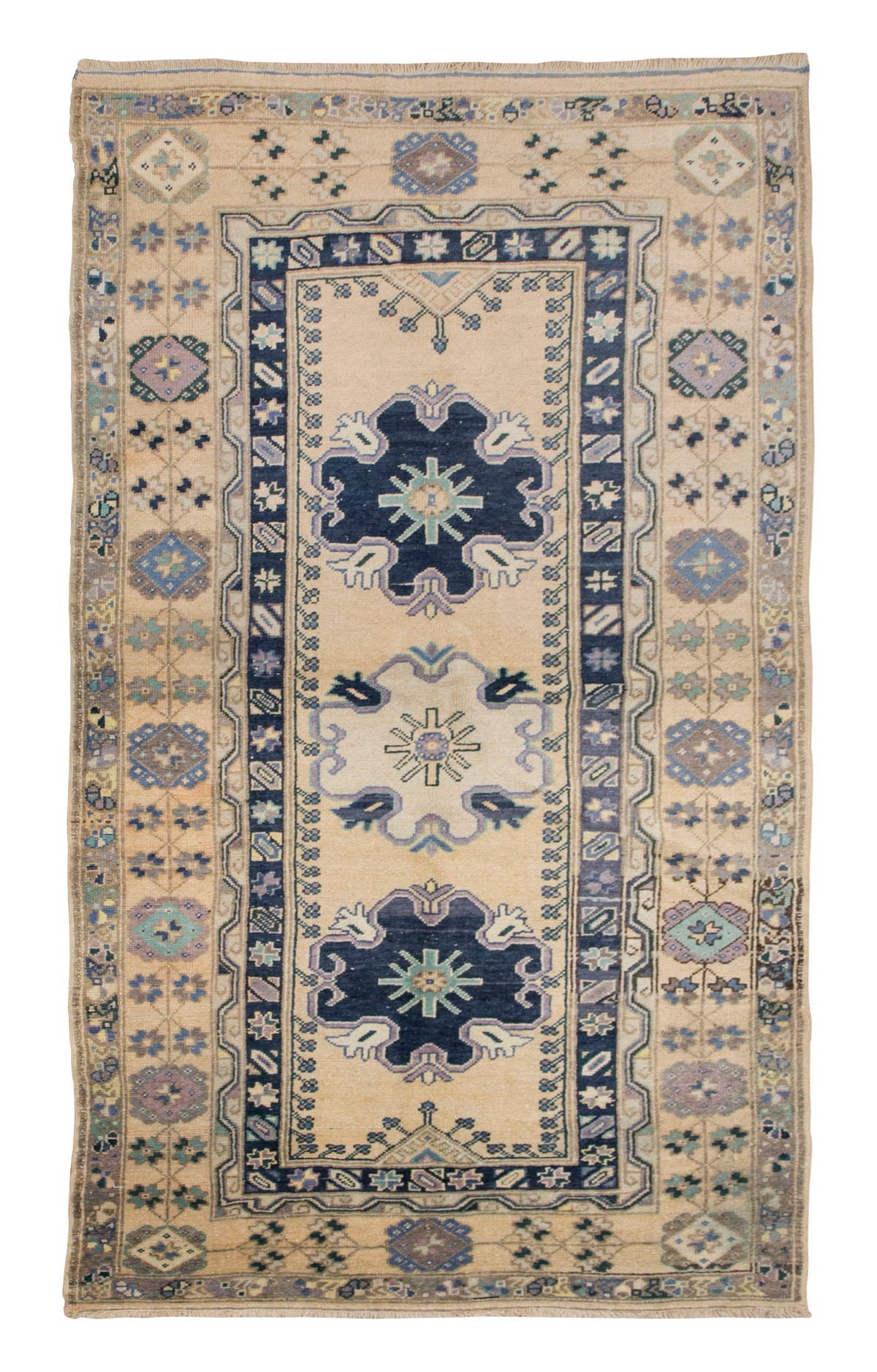 Vintage Rug, 4'3 x 8'4 feet / 132 x 253 cm