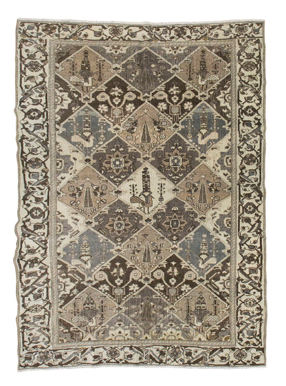 Vintage Rug, 5'6 x 7'5 feet / 167 x 225 cm