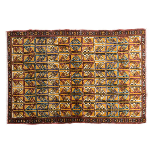 Vintage Rug, Area Rug 3'6 x 5'4 feet / 107 x 162 cm