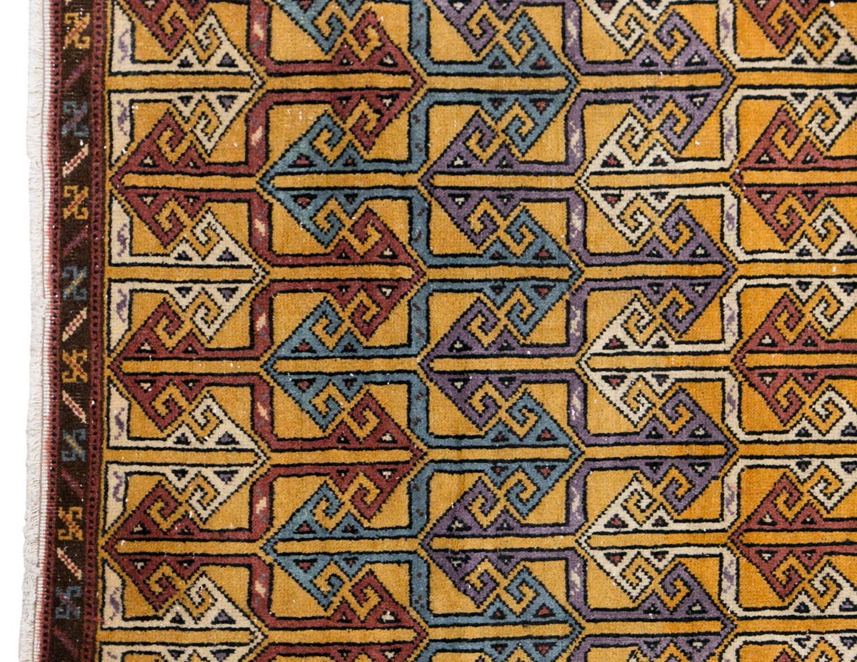 Vintage Rug, Area Rug 3'6 x 5'4 feet / 107 x 162 cm