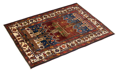 Vintage Rug, Area Rug,  5'6 x 7'7 feet / 168 x 232 cm