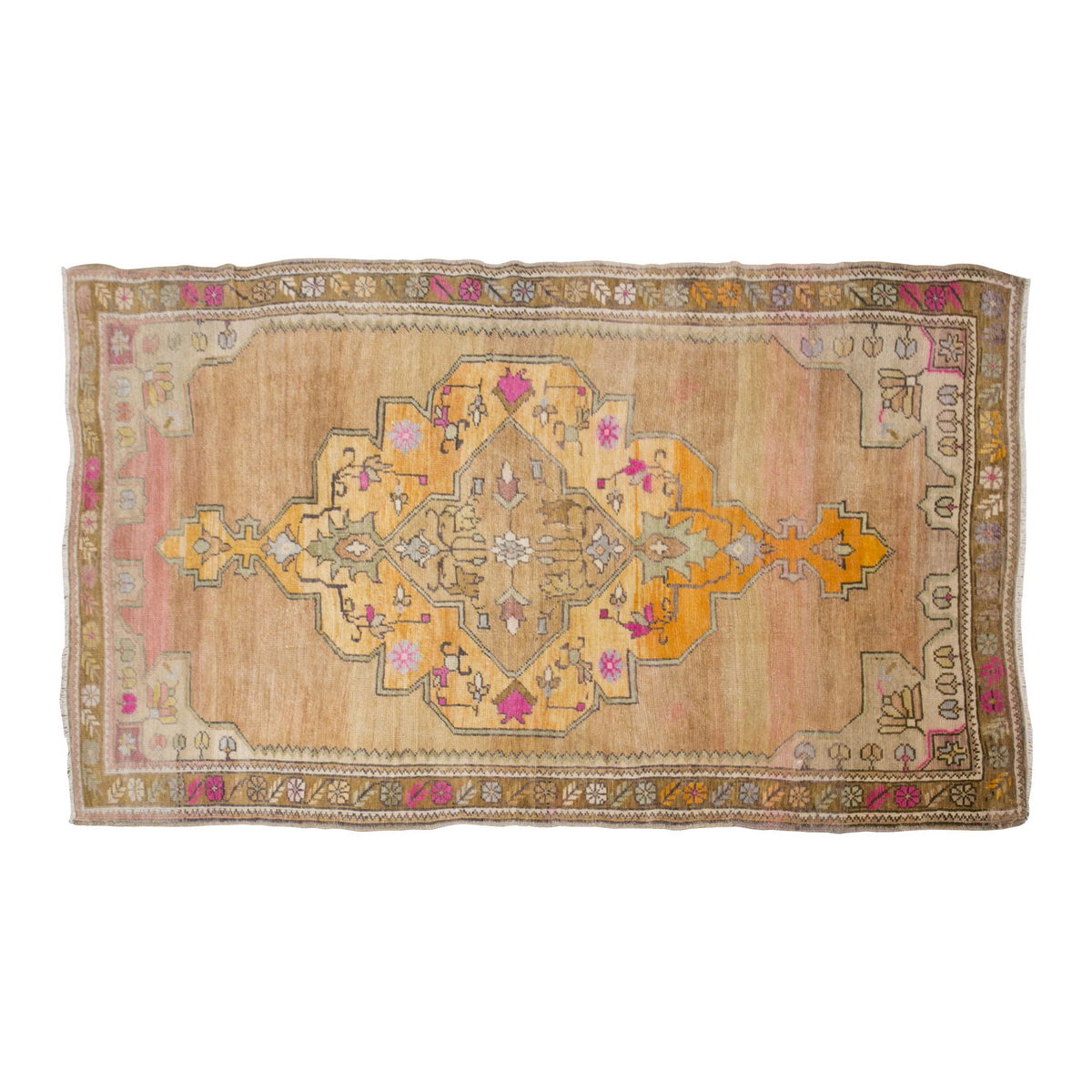 Vintage Rug, Area Rug, 4'4 x 8' feet / 136 x 245 cm