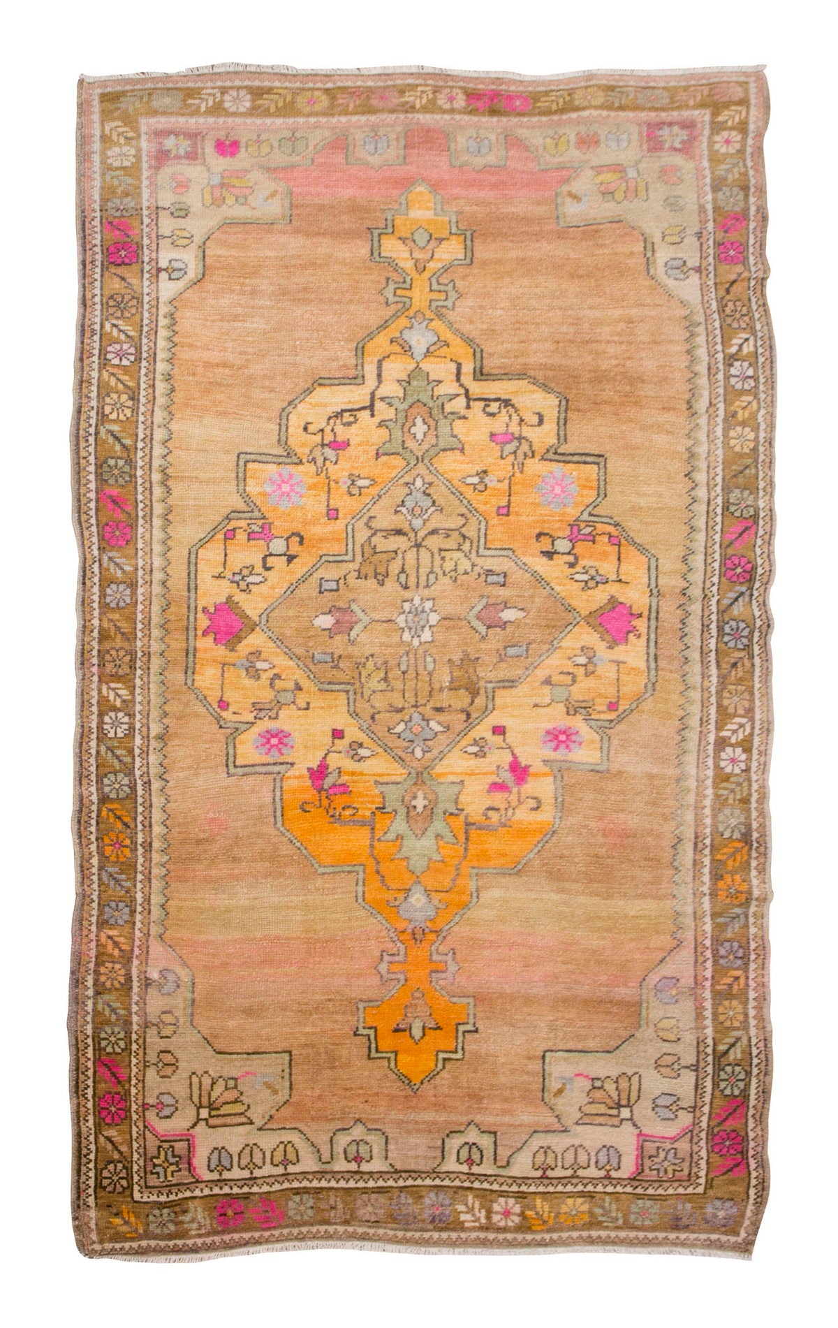 Vintage Rug, Area Rug, 4'4 x 8' feet / 136 x 245 cm