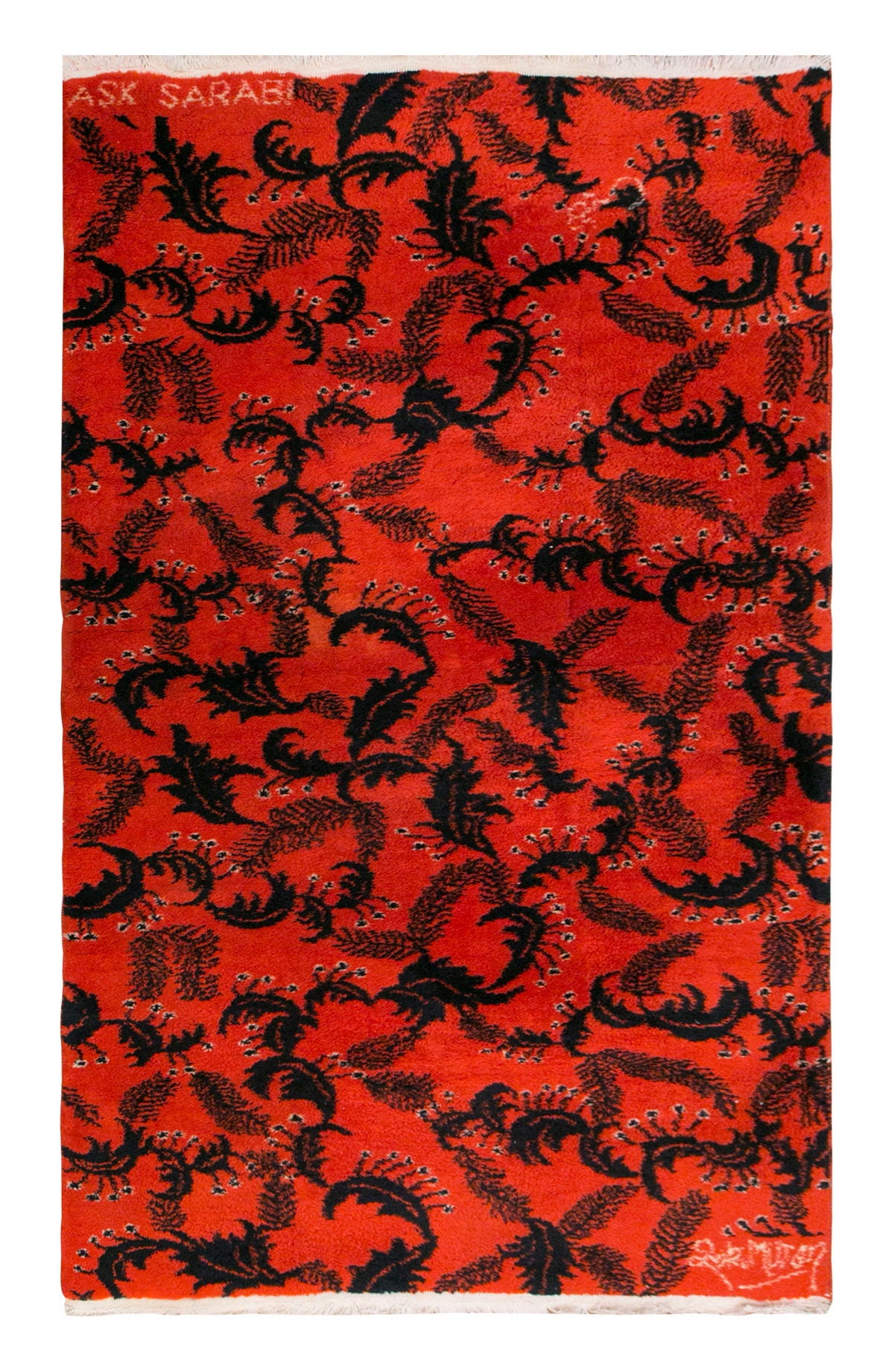 Vintage Rug, Area Rug, 4 x 6'9 feet / 118 x 205 cm