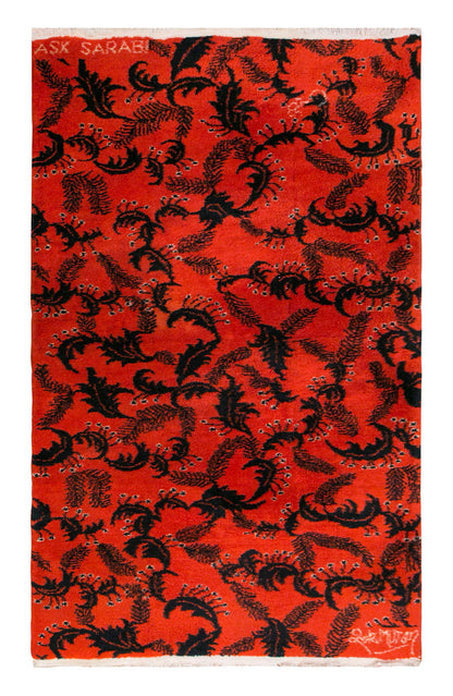 Vintage Rug, Area Rug, 4 x 6'9 feet / 118 x 205 cm