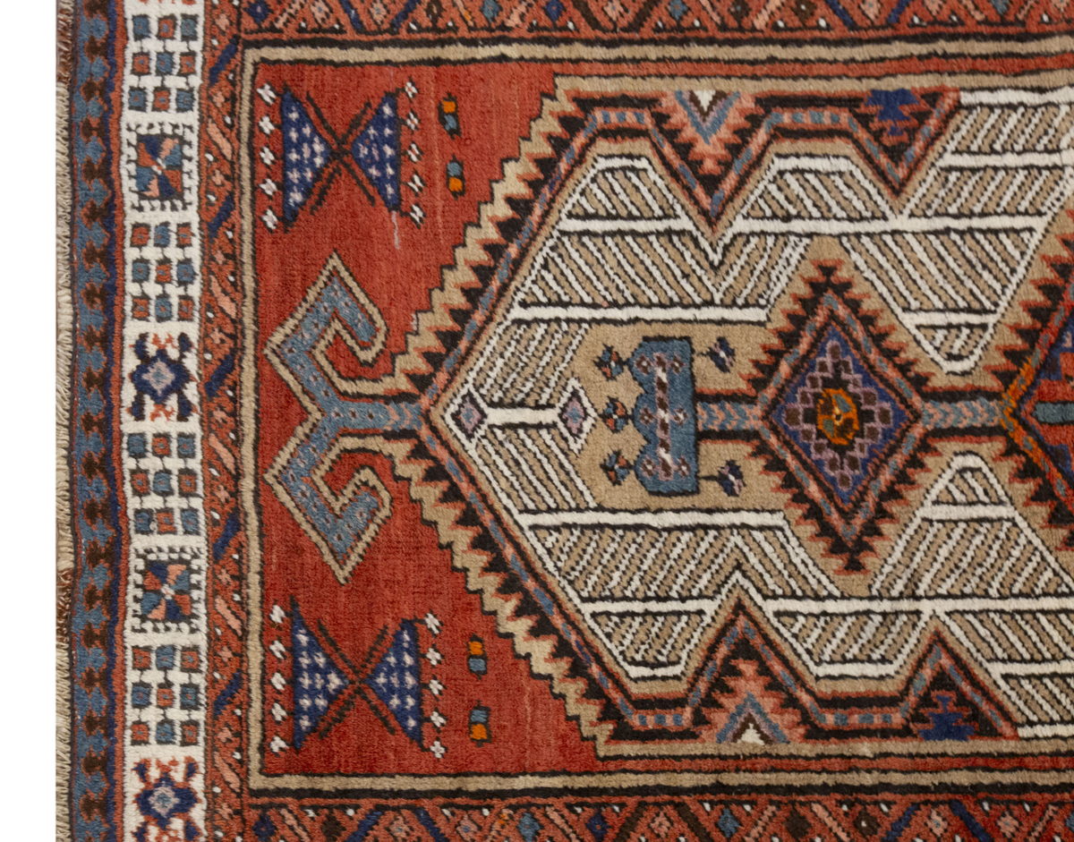 Vintage Rug, Area Rug 3'1 x 5'5 feet / 95 x 165 cm