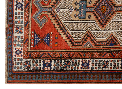Vintage Rug, Area Rug 3'1 x 5'5 feet / 95 x 165 cm