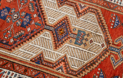 Vintage Rug, Area Rug 3'1 x 5'5 feet / 95 x 165 cm