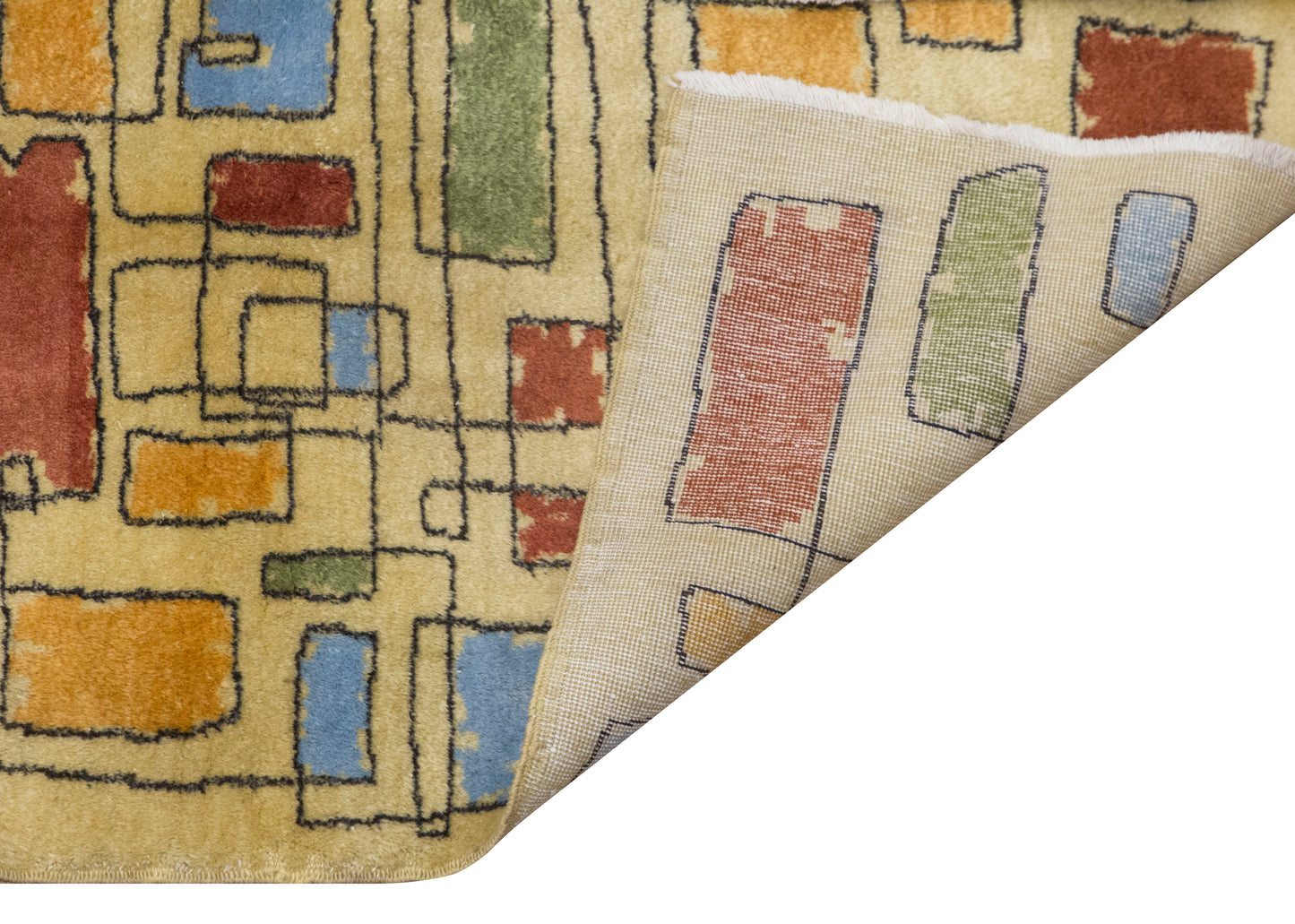 Vintage Rug, Area Rug 3'9 x 5'8 feet / 118 x 178 cm