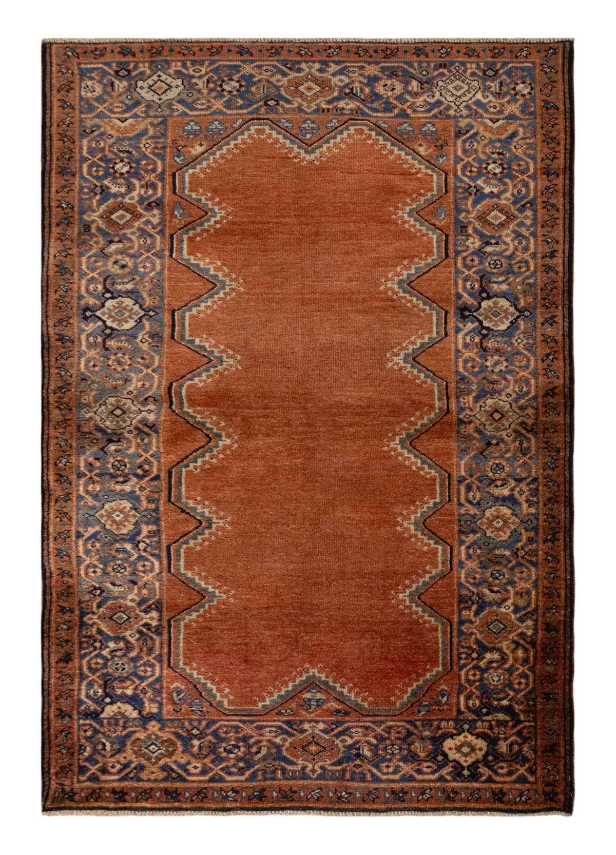 Vintage Rug, Area Rug 4'4 x 6'5 feet / 132 x 195 cm