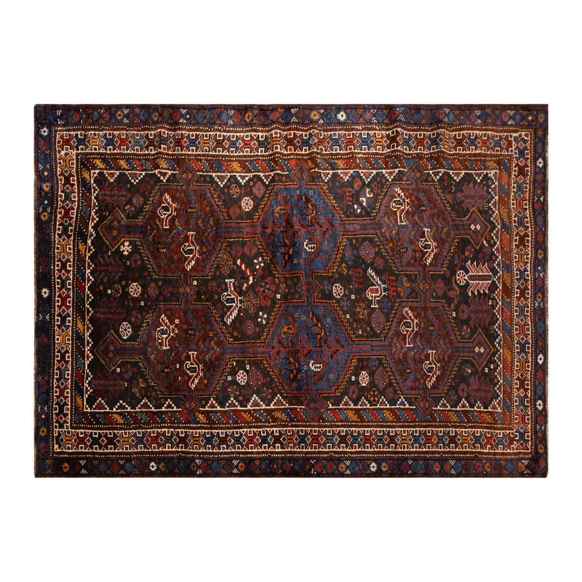 Vintage Rug, Area Rug 4 x 6 feet / 118 x 182 cm