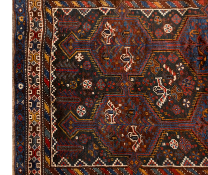 Vintage Rug, Area Rug 4 x 6 feet / 118 x 182 cm