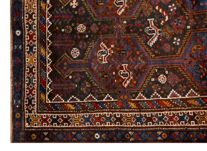 Vintage Rug, Area Rug 4 x 6 feet / 118 x 182 cm