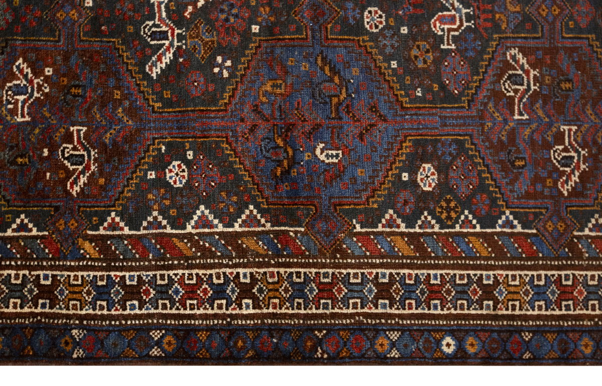 Vintage Rug, Area Rug 4 x 6 feet / 118 x 182 cm