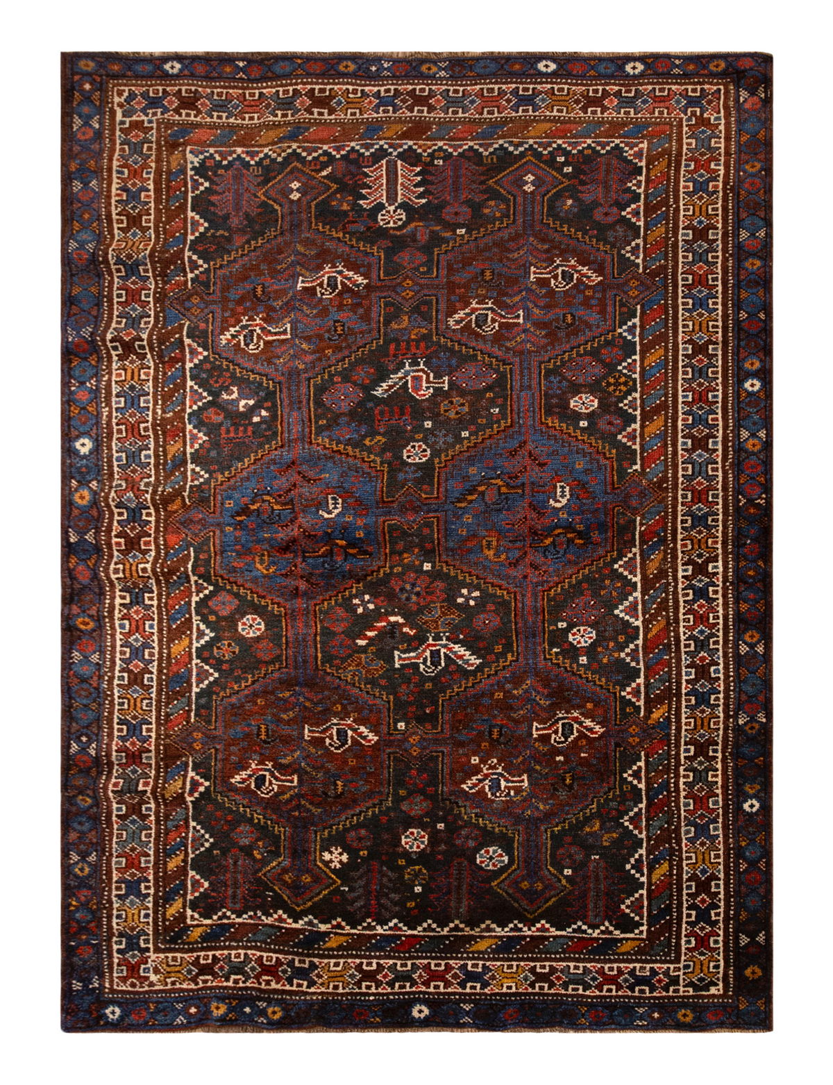 Vintage Rug, Area Rug 4 x 6 feet / 118 x 182 cm