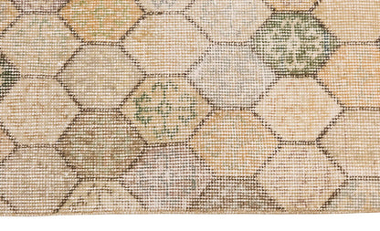 Vintage Rug, Small Oushak Rug 1'5" x 2'11" feet 44 x 90 cm