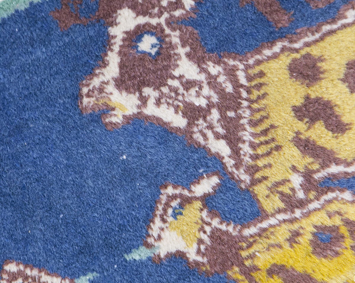 Vintage Rug, Small Oushak Rug 1'5" x 2'6" feet 42 x 75 cm