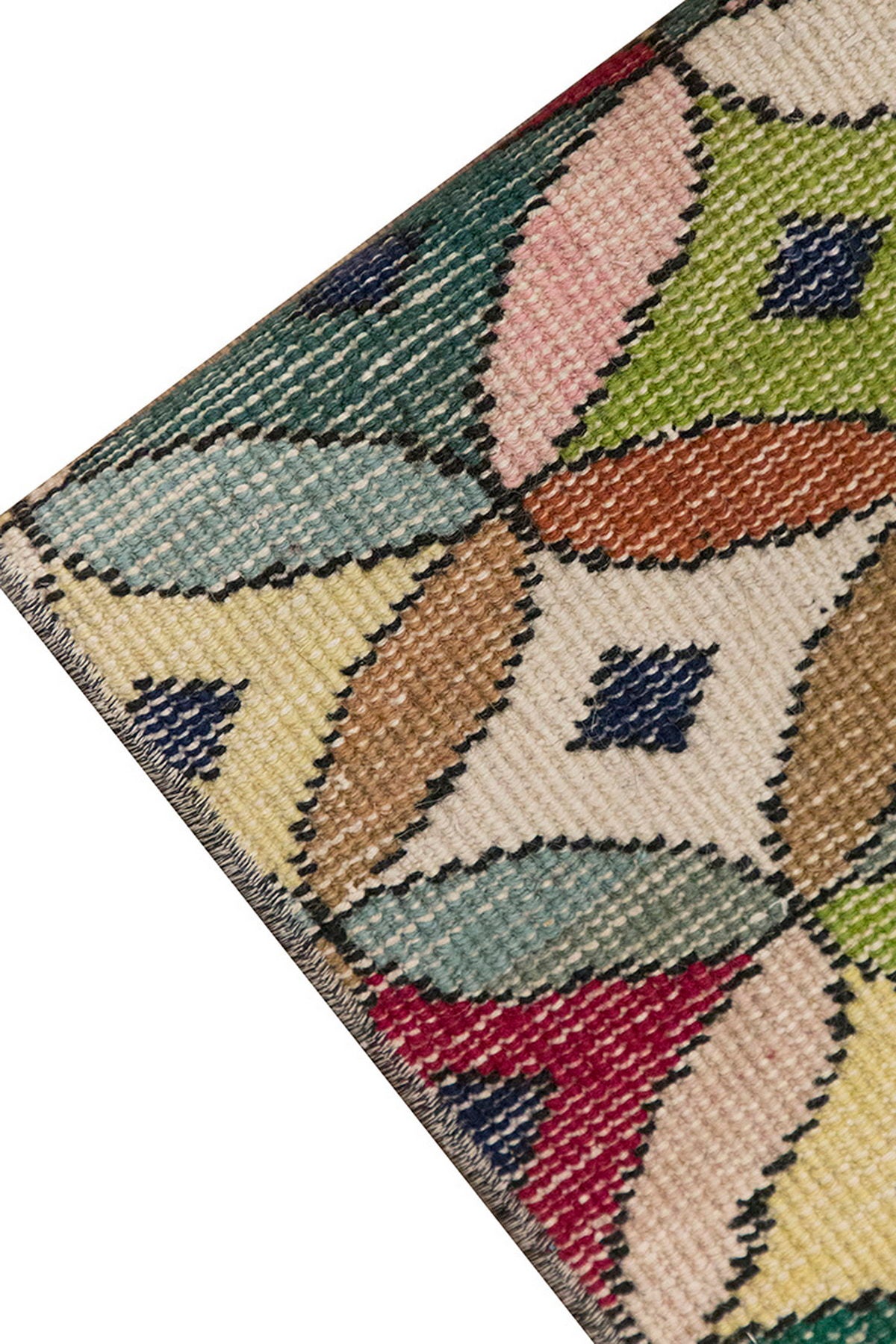 Vintage Rug, Small Oushak Rug 1'6" x 6'2" feet 45 x 187 cm