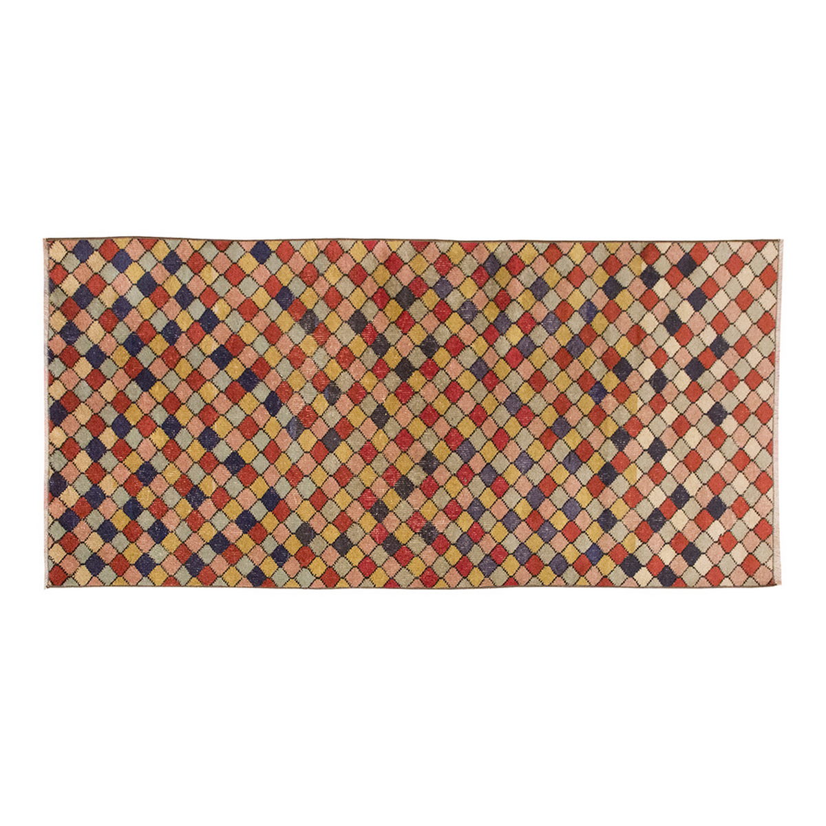 Vintage Rug, Small Oushak Rug 2'10" x 6'5" feet 86 x 196 cm